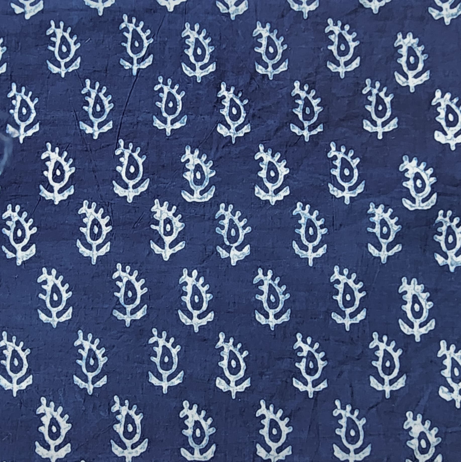 Blue - Block Print Cotton Akola Blouse piece 162