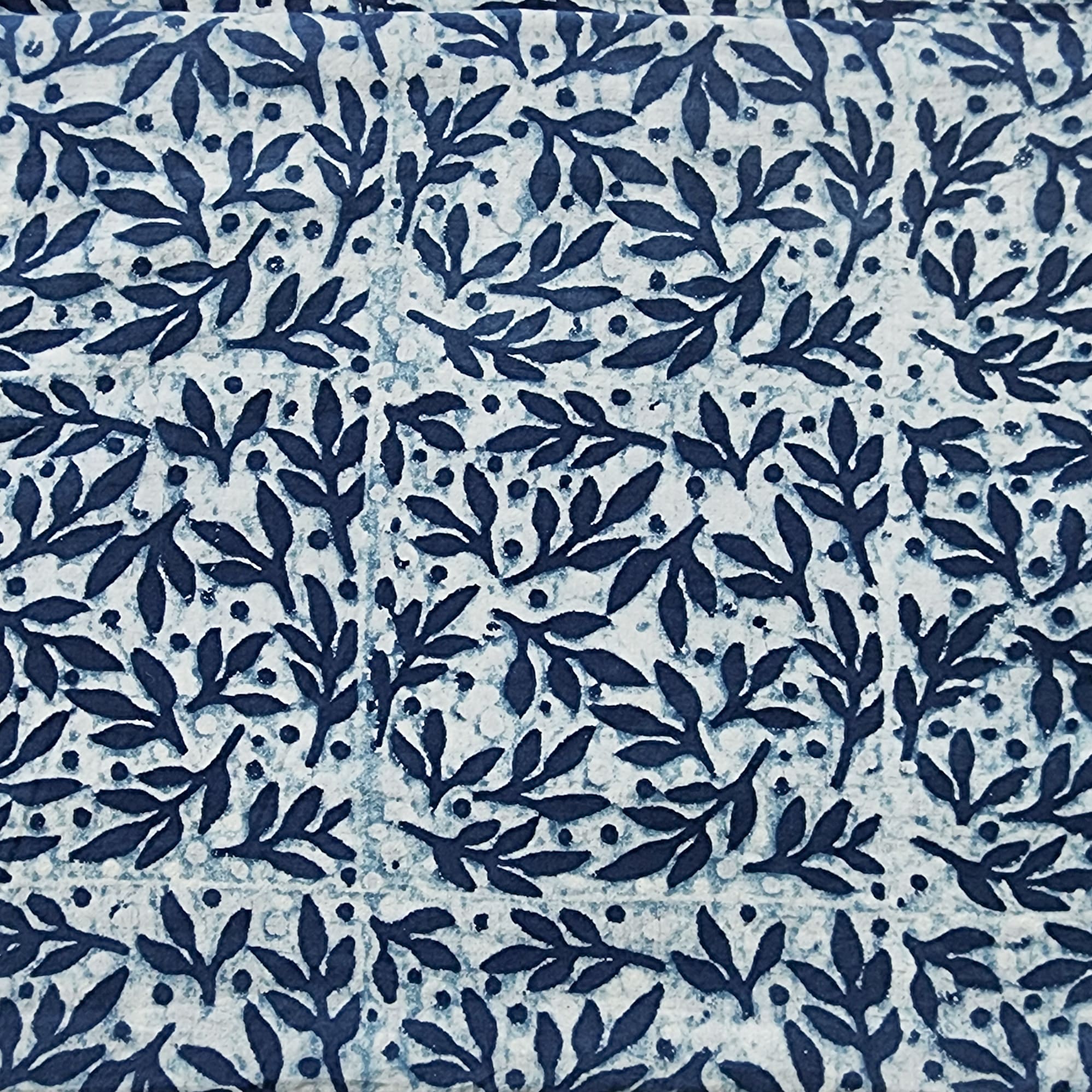 Green Akola Hand Block Printed Cotton Fabric main image 1
