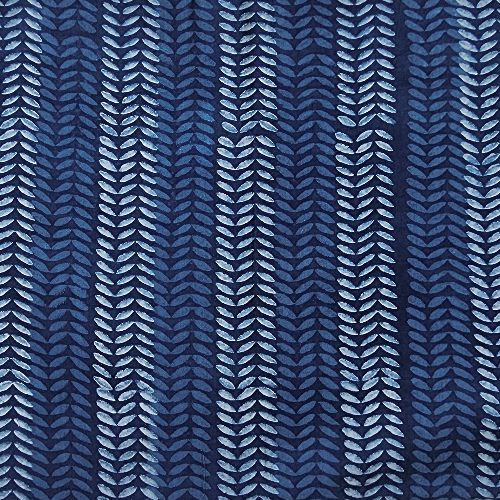 Green Akola Hand Block Printed Slub Cotton Fabric (2.4 mtrs)