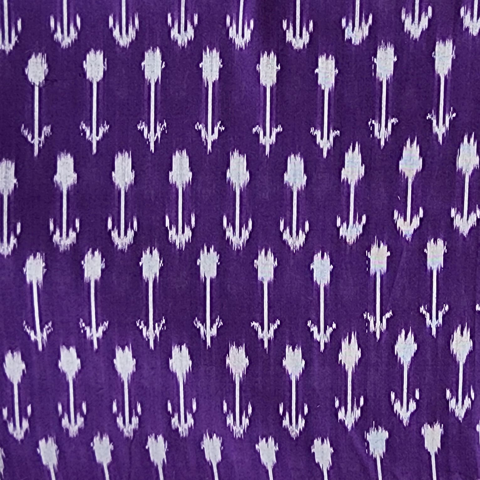 Purple and Grey Ikkat Handloom Cotton Dress Material