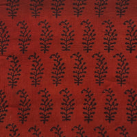 Pure Cotton Gamthi Rust Red With Black Motif Hand Block Print Fabric Pure Cotton Gamthi Rust Red With Black Motif Hand Block Print Fabric