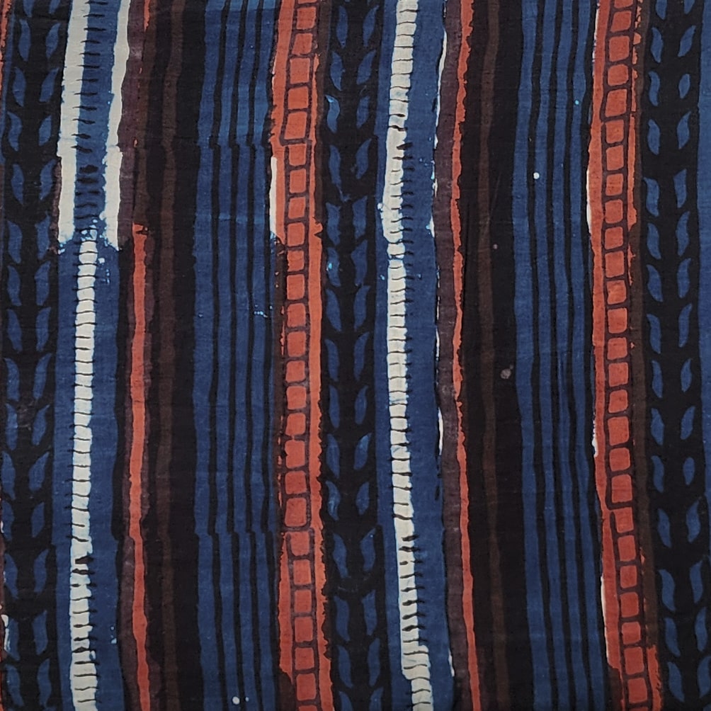 Black - Jahota Block Printed Cotton Fabric
