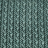 Pure Cotton Dabu Dark Green With Off White Creeper Plant Hand Block Print Fabric Pure Cotton Dabu Dark Green With Off White Creeper Plant Hand Block Print Fabric