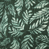 Pure Cotton Dabu Dark Green With Off White Leaves Hand Block Print Fabric Pure Cotton Dabu Dark Green With Off White Leaves Hand Block Print Fabric