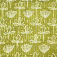 Pure Cotton Dabu Lurex Light Green With White Flowers Hand Block Print Fabric Pure Cotton Dabu Lurex Light Green With White Flowers Hand Block Print Fabric