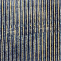 Pure Cotton Vanaspati Rust Blue With Mustard Stripes Hand Block Print Fabric Pure Cotton Vanaspati Rust Blue With Mustard Stripes Hand Block Print Fabric
