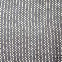 Pure Cotton Gamthi Grey With Cream Zig-Zag Hand Block Print Fabric Pure Cotton Gamthi Grey With Cream Zig-Zag Hand Block Print Fabric
