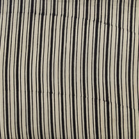 Pure Cotton Bagru Cream With Black Double Stripes Hand Block Print Fabric Pure Cotton Bagru Cream With Black Double Stripes Hand Block Print Fabric