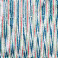 Pure Cotton Jaipuri Mint Green with blue and pink Stripes Hand Block Print Fabric Pure Cotton Jaipuri Mint Green with blue and pink Stripes Hand Block Print Fabric