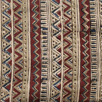 Pure Cotton Kalamkari Maroon With Olive Green Border Design Stripes Hand Block Print Fabric Pure Cotton Kalamkari Maroon With Olive Green Border Design Stripes Hand Block Print Fabric