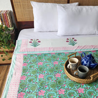 Shyam Mastani - Pure Mul Cotton Hand Block Printed Reversible Dohar Blanket With Cotton Flannel Filling Shyam Mastani - Pure Mul Cotton Hand Block Printed Reversible Dohar Blanket With Cotton Flannel Filling