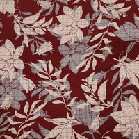 Pure Cotton Maroon With Flower Jaal Screen Print Fabric Pure Cotton Maroon With Flower Jaal Screen Print Fabric