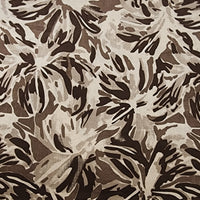 Pure Cotton Khaki Brown With Floral Design Screen Print Fabric Pure Cotton Khaki Brown With Floral Design Screen Print Fabric