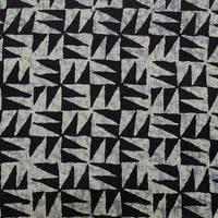 Pure Cotton Black With Grey Geometrical Design Screen Print Fabric Pure Cotton Black With Grey Geometrical Design Screen Print Fabric