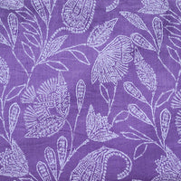 Pure Cotton Lavender With Floral Jaal Screen Print Fabric Pure Cotton Lavender With Floral Jaal Screen Print Fabric