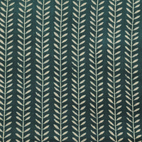 Pure Cotton Dark Green With Leaves Creeper Screen Print Fabric Pure Cotton Dark Green With Leaves Creeper Screen Print Fabric