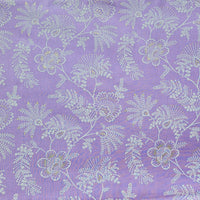 Pure Cotton Lavender With Flower Jaal Screen Print Fabric Pure Cotton Lavender With Flower Jaal Screen Print Fabric