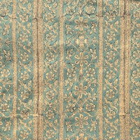 Pure Cotton Jaipuri Rust Blue With Flower Creeper Border Hand Block Print Fabric Pure Cotton Jaipuri Rust Blue With Flower Creeper Border Hand Block Print Fabric