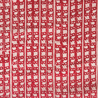Pure Cotton Jaipuri Red With White Flower Creeper Hand Block Print Fabric Pure Cotton Jaipuri Red With White Flower Creeper Hand Block Print Fabric