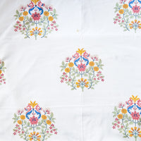 Pure Cotton Jaipuri White With Design Motif Hand Block Print Fabric Pure Cotton Jaipuri White With Design Motif Hand Block Print Fabric