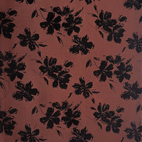 Pure Cotton Dabu Mud Brown With With Flower Motif Hand Block Print Fabric Pure Cotton Dabu Mud Brown With With Flower Motif Hand Block Print Fabric