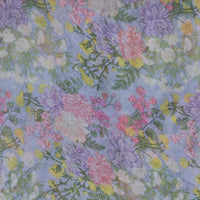 Pure Chiffon Light Blue With Different Types OF WildFlower Jaal Fabric Pure Chiffon Light Blue With Different Types OF WildFlower Jaal Fabric