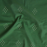 Pure Cotton Handloom woven Fabric Dark Green With Butti Design Pure Cotton Handloom woven Fabric Dark Green With Butti Design