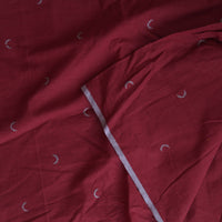 Pure Cotton Handloom Maroon With Grey Motif Woven Fabric Pure Cotton Handloom Maroon With Grey Motif Woven Fabric