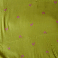 Pure Cotton Handloom Mehandi Green With Pink Arrow Motif Woven Fabric Pure Cotton Handloom Mehandi Green With Pink Arrow Motif Woven Fabric