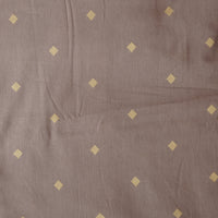 Pure Cotton Handloom Taupe With Yellow Diamond Motif Woven Fabric Pure Cotton Handloom Taupe With Yellow Diamond Motif Woven Fabric