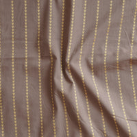Pure Cotton Handloom Taupe With Design Stripes Woven Fabric Pure Cotton Handloom Taupe With Design Stripes Woven Fabric