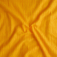 (Width 57 Inches) Pure Cotton Hakoba Mango Yellow With Flower Intricate Design Fabric (Width 57 Inches) Pure Cotton Hakoba Mango Yellow With Flower Intricate Design Fabric