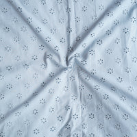 (Width 57 Inches) Pure Cotton Hakoba Light Blue Flower Motifs Fabric (Width 57 Inches) Pure Cotton Hakoba Light Blue Flower Motifs Fabric