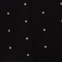 Mul Jamdani Black With White polka dot Woven Fabric Mul Jamdani Black With White polka dot Woven Fabric