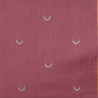 Pure Cotton Handloom Light Mauve With Green Half Moon Woven Fabric Pure Cotton Handloom Light Mauve With Green Half Moon Woven Fabric