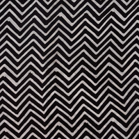 Modal Cotton Bagru Black With Cream Zig Zag Hand Block Print Fabric Modal Cotton Bagru Black With Cream Zig Zag Hand Block Print Fabric