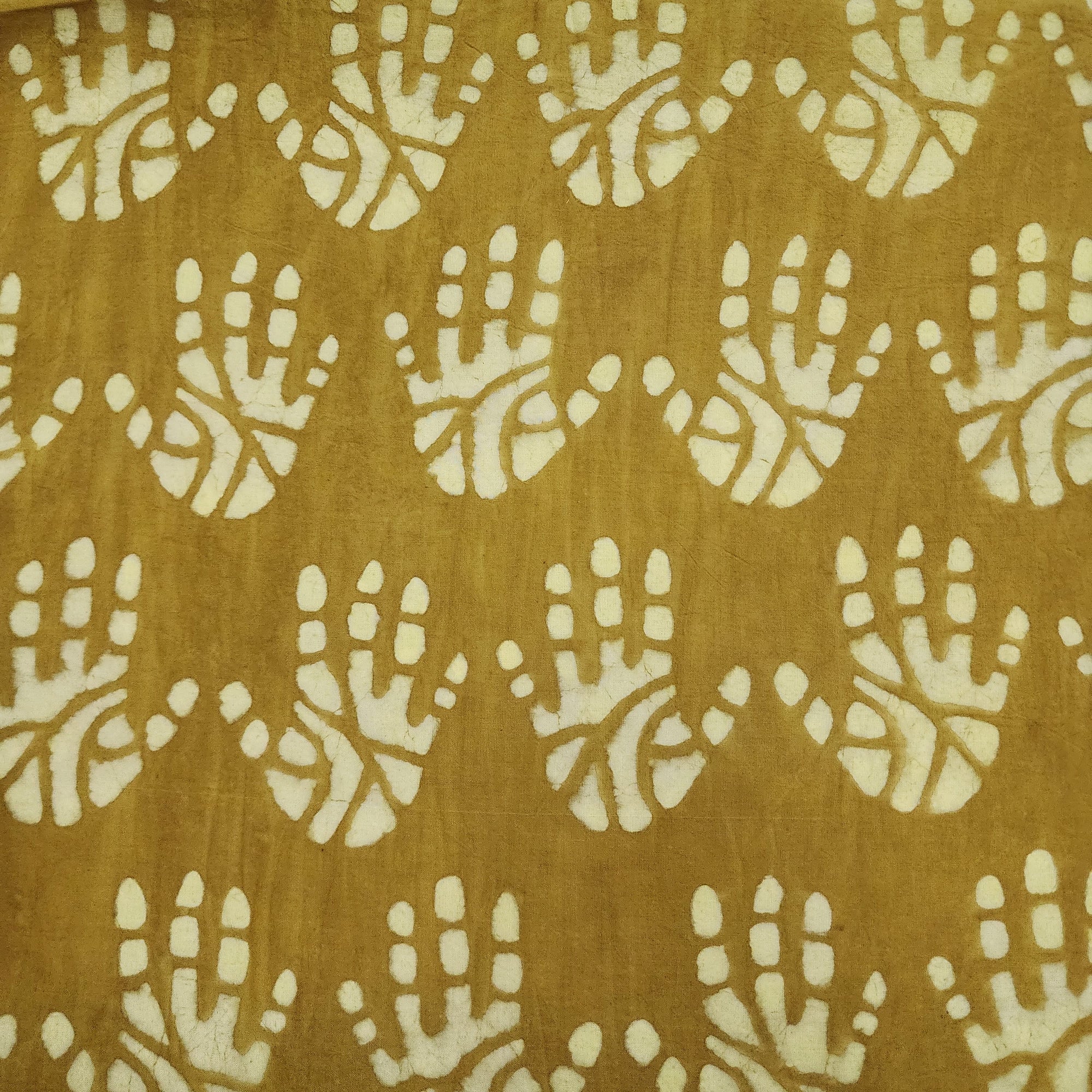 Mustard Dabu Print Dress