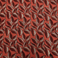 Pure Cotton Gad Ajrak Rust Red With Cream And Maroon Leaves Jaal Hand Block Print fabric Pure Cotton Gad Ajrak Rust Red With Cream And Maroon Leaves Jaal Hand Block Print fabric