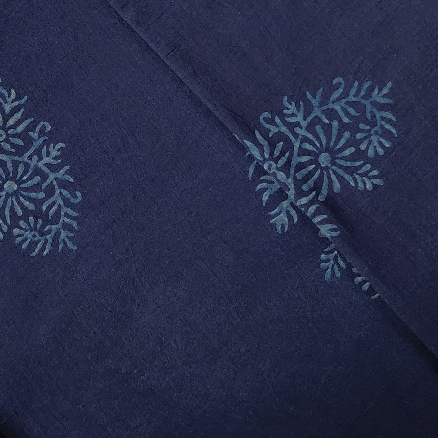 Blue - Natural Dyed Hand Block Printed Pure Wool Akola Stole 04 main image 0