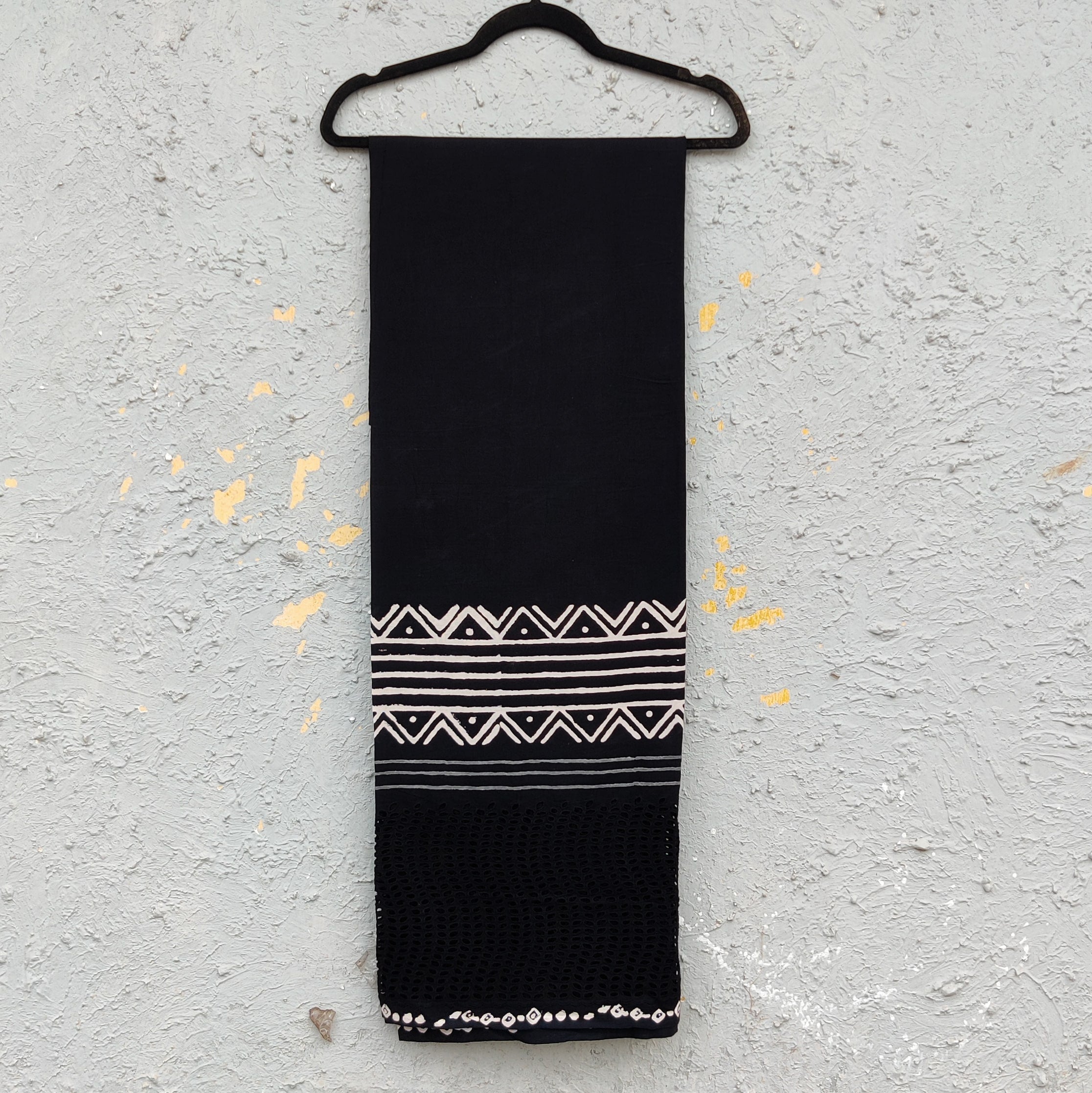 Boys Hand Block Cotton Kurta With Hakoba Jacket And Pyjama