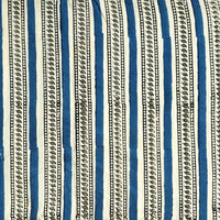 Pure Cotton Double Ajrak Cream With Blue Border Hand Block Print Fabric Pure Cotton Double Ajrak Cream With Blue Border Hand Block Print Fabric