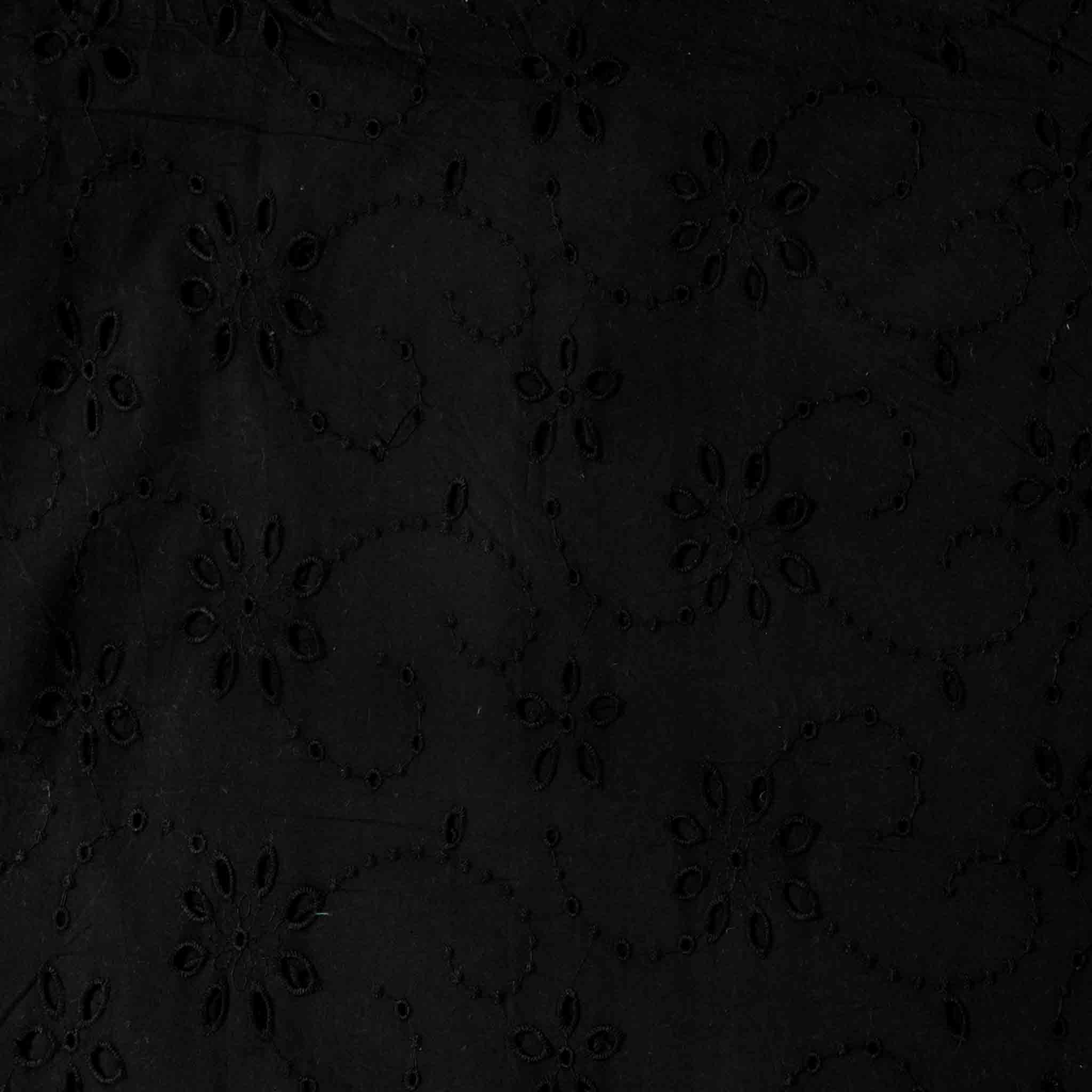 Width 58 Inches Pure Cotton Hakoba Black With Flower Design Fabric width-58-inches-pure-cotton-hakoba-black-with-flower-design-fabric