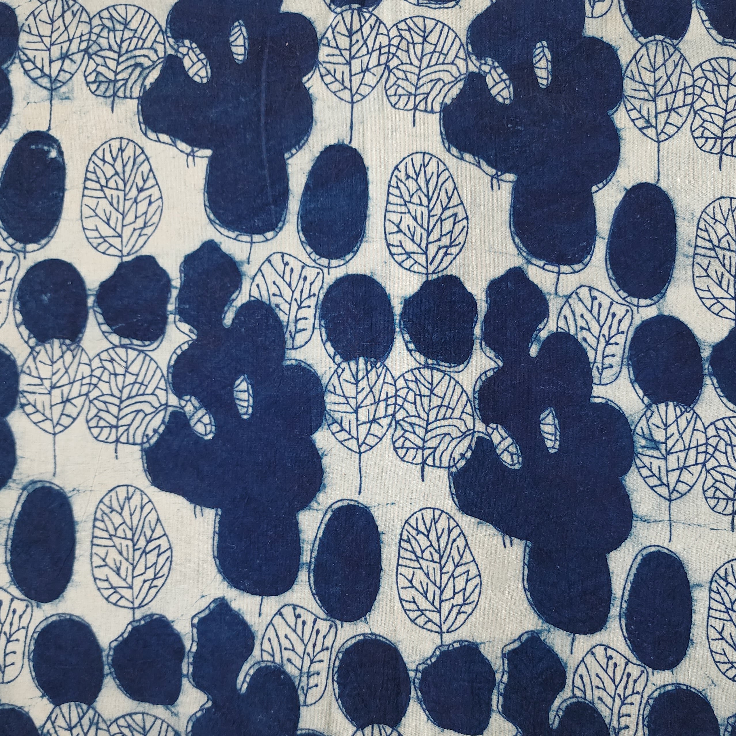 Pure Cotton Indigo Intricate Design Hand Block Print Fabric – Sanskruti
