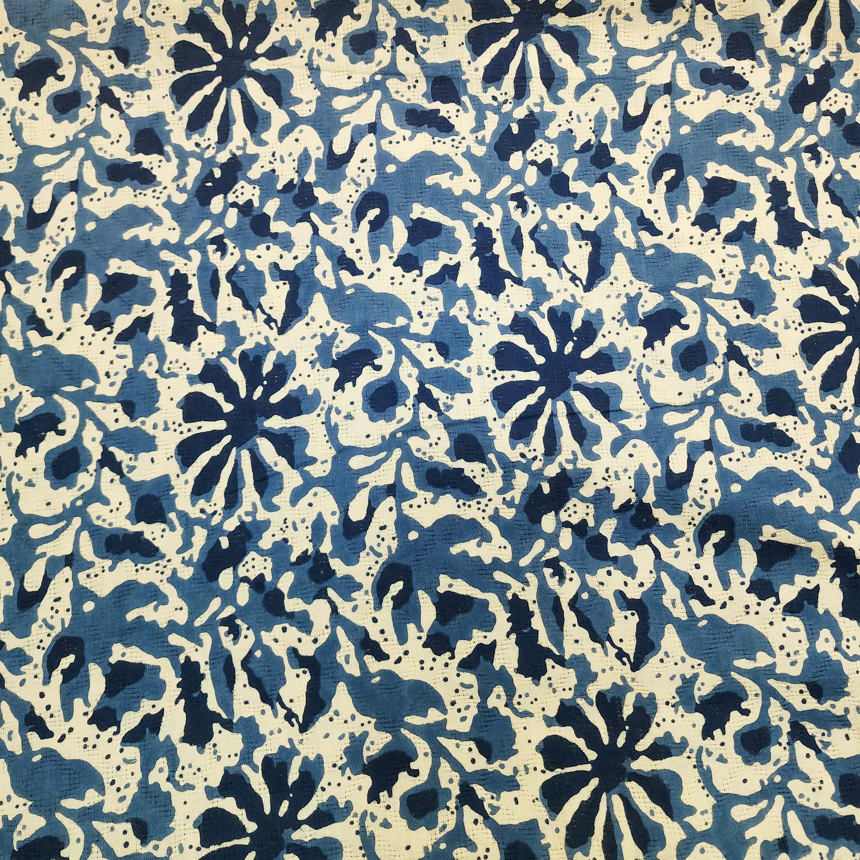White Jaal Printed Cotton Fabric