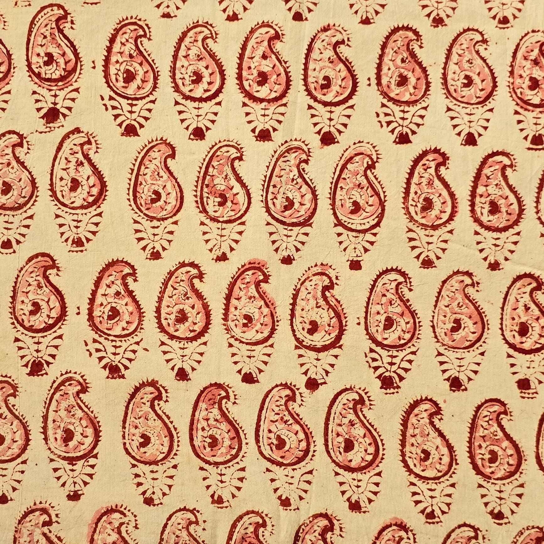 Rust Kalamkari Print Coord Set With Belt