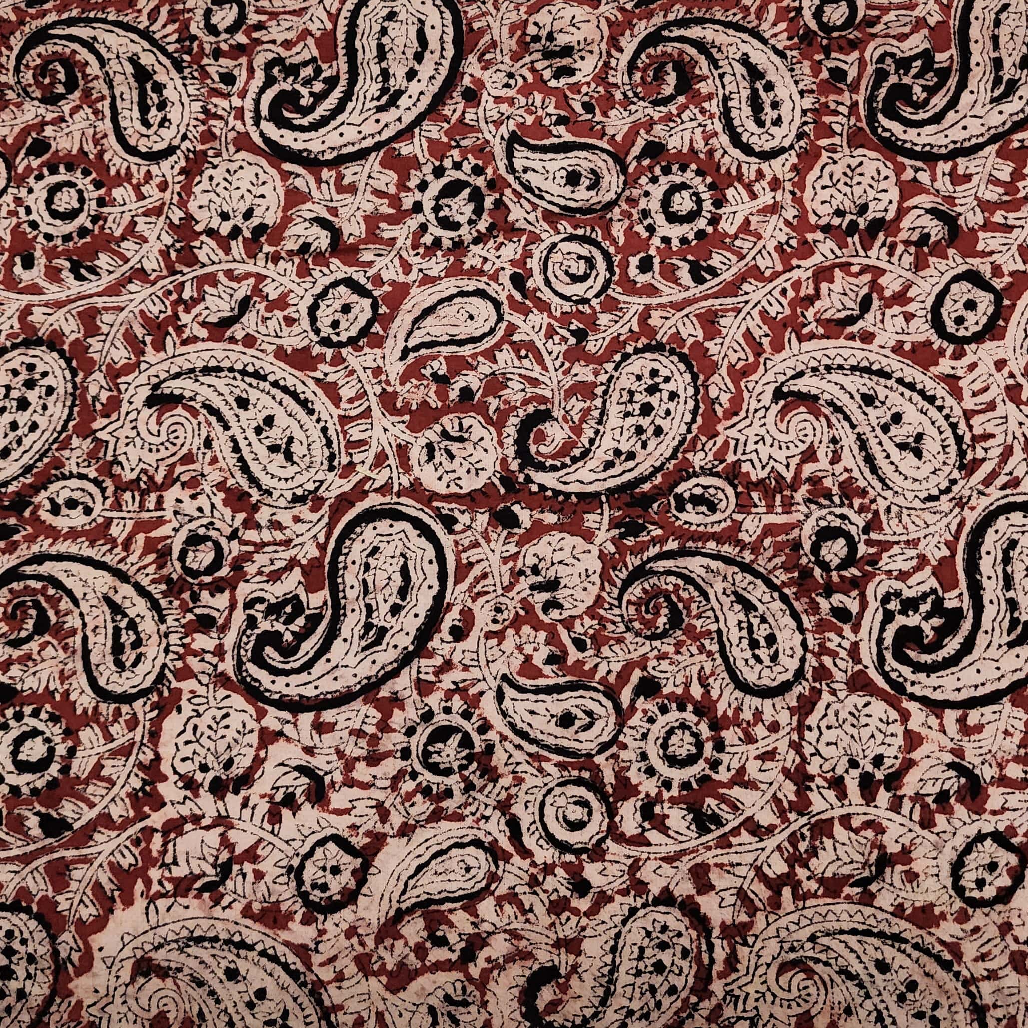 Rust Kalamkari Print Coord Set With Belt main image 0