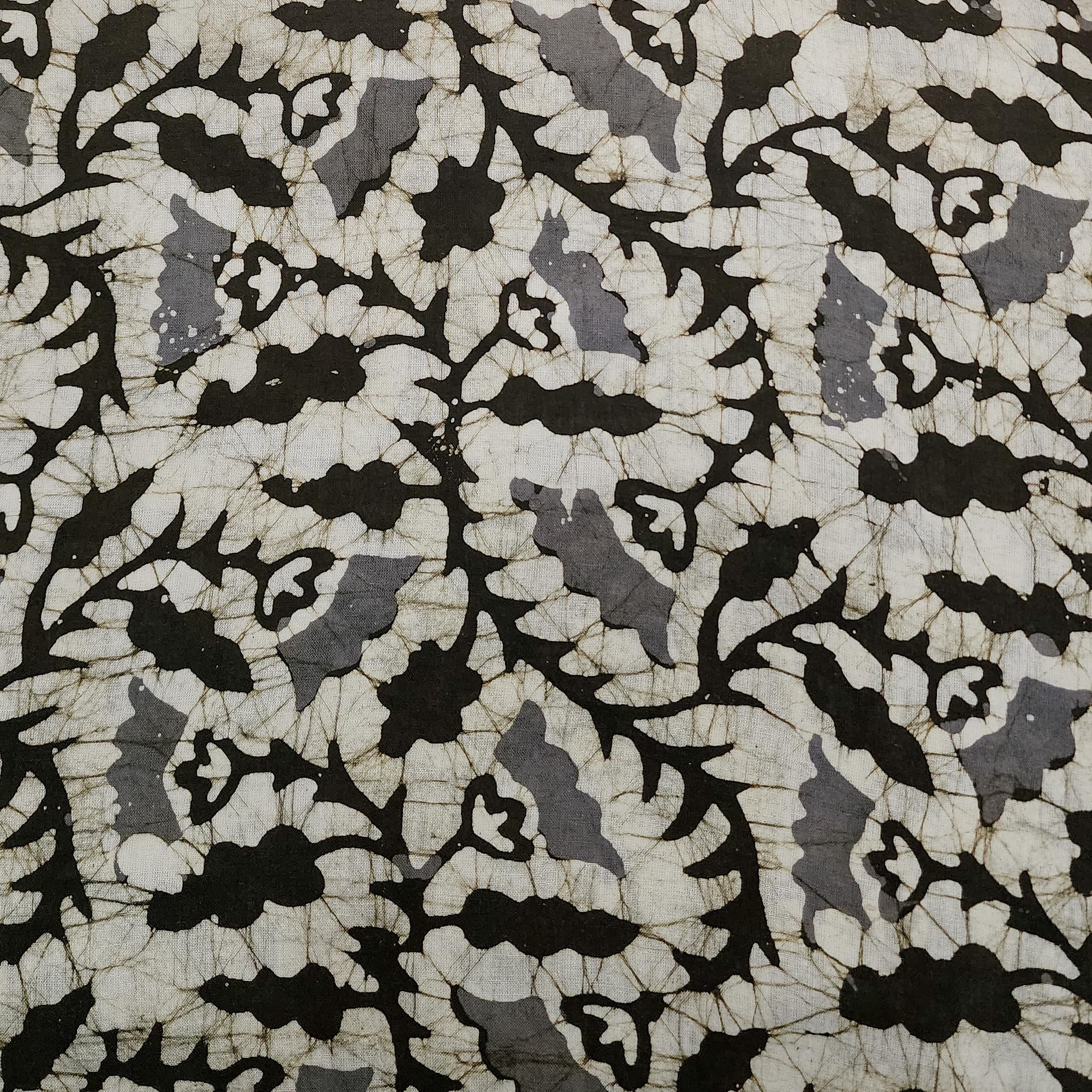 Green - Pure Mul Cotton Kutch Hand Block Batik Print Fabric 01 main image 0