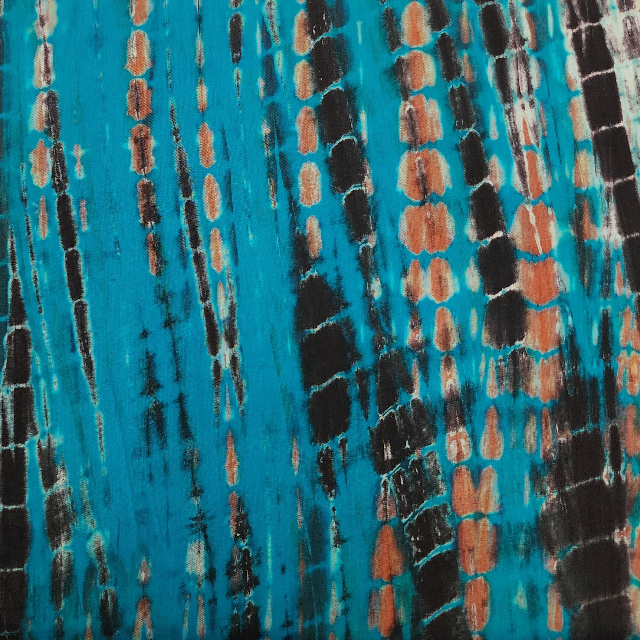 Black - Tie & Dye Pure Cotton Shibori Fabric 17 main image 0