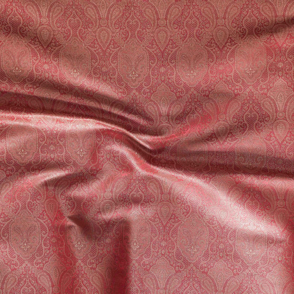 Banarasi Brocade Kashmiri Royal Vintage Fabric Light Pink
