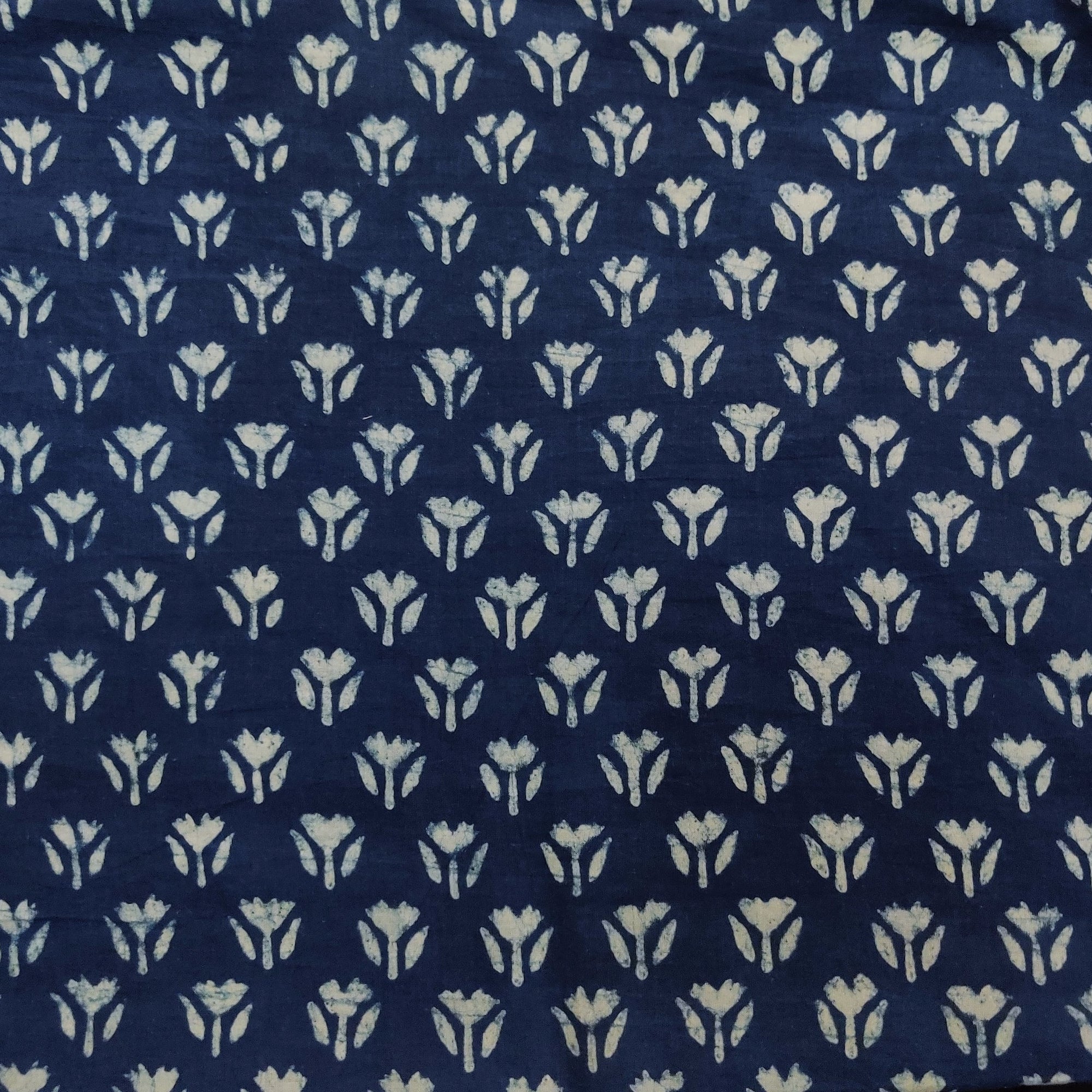 Blue - Akola Block Printed Cotton Blouse Piece